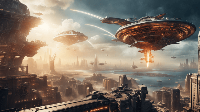 SDXL prompt: a combat spacecraft(closed up), fantasy...-1