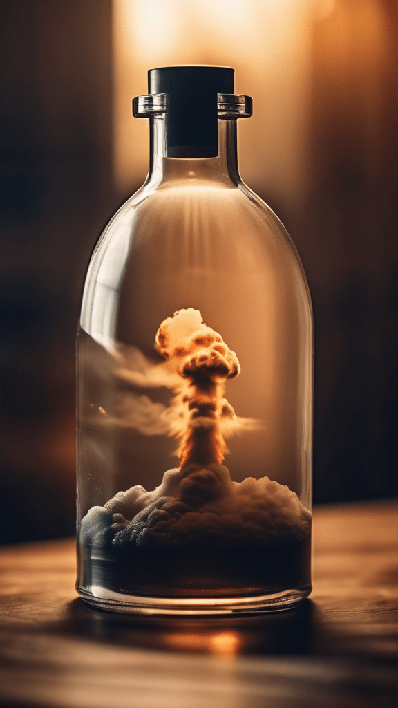 SDXL prompt: nuclear explosion inside a large transpa...-0