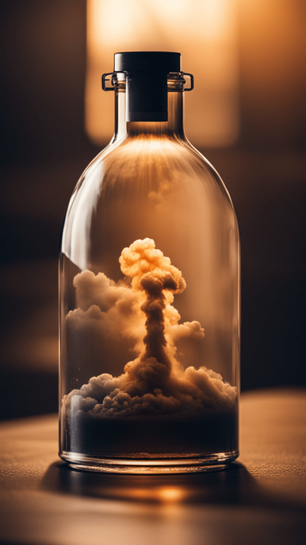 SDXL prompt: nuclear explosion inside a large transpa...-1