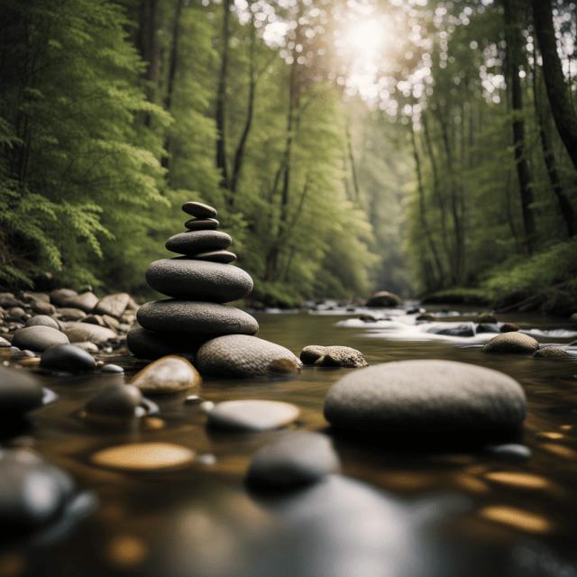 SDXL prompt: high-ground Stones on first plan, river...-1