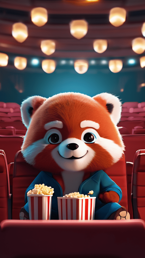 SDXL prompt: Cute small humanoid red panda sitting in...-0