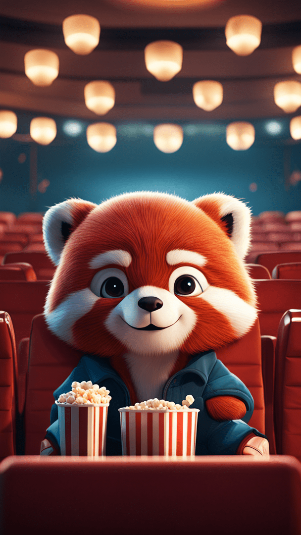 SDXL prompt: Cute small humanoid red panda sitting in...-1