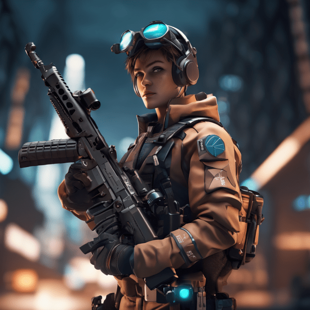 SDXL prompt: Lifeline character from Apex game, reali...-0