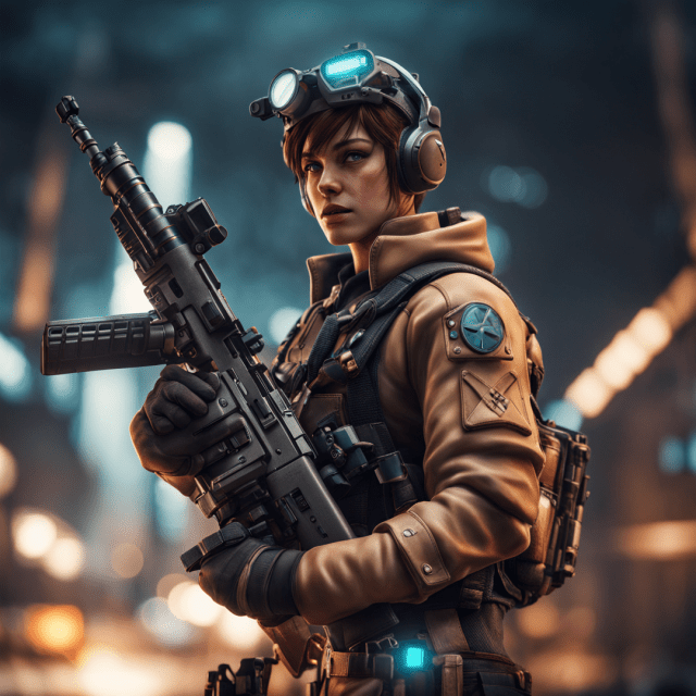 SDXL prompt: Lifeline character from Apex game, reali...-1