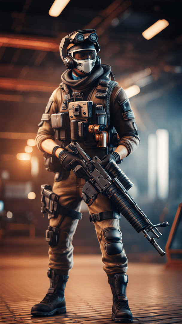 SDXL prompt: Lifeline character from Apex game, reali...-1
