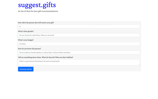 Suggest Gift