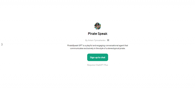 PirateSpeak GPT