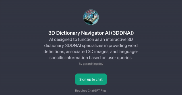 3D Dictionary Navigator AI (3DDNAI)