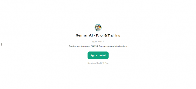 German A1 - Tutor & Training