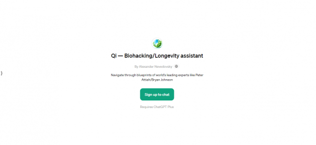 Qi Biohacking/Longevity assistant