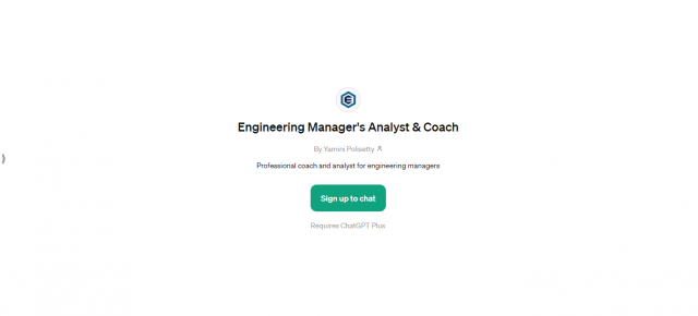 Engineering Manager's Analyst & Coach