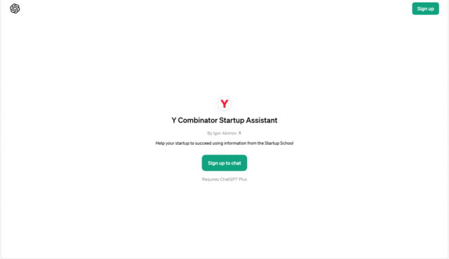 Y Combinator Startup Assistant