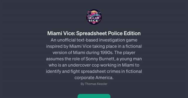 Miami Vice: Spreadsheet Police Edition