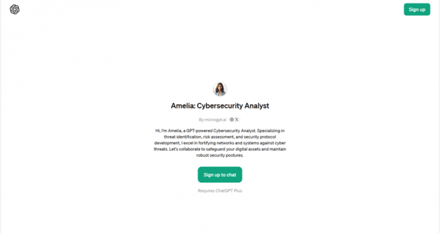 Amelia: Cybersecurity Analyst