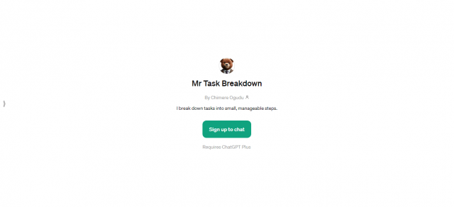 Mr Task Breakdown