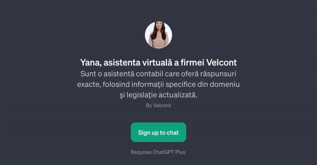 Yana, the Virtual Assistant of Velcont