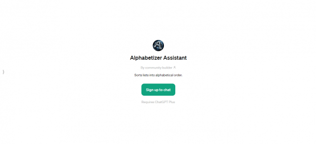 Alphabetizer Assistant