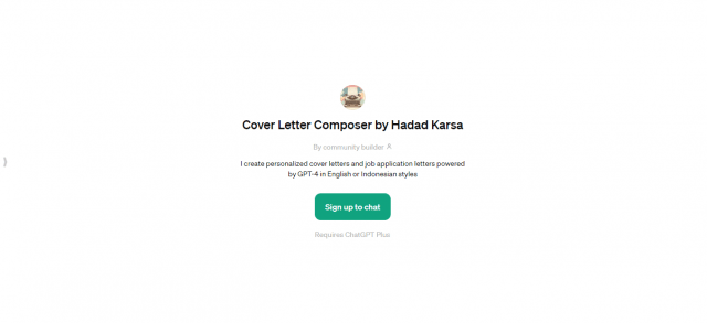 Cover Letter Composer by Hadad Karsa