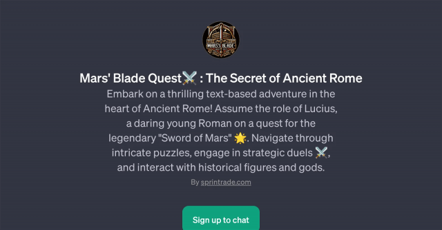 Mars' Blade Quest: The Secret of Ancient Rome