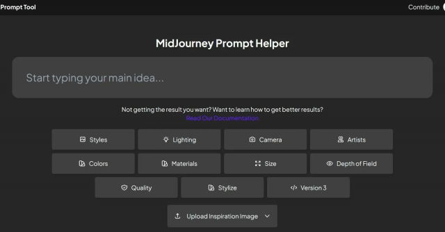 MidJourney Prompt Helper