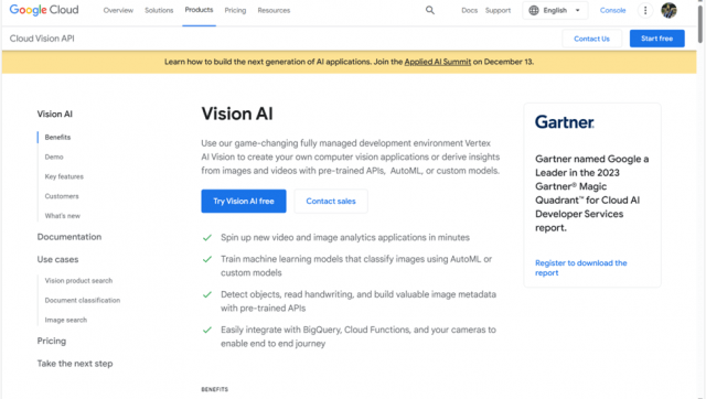 Google Cloud Vision AI