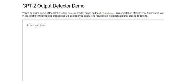 GPT-2 Output Detector