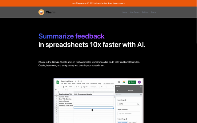 Charm - AI Spreadsheet Assistant