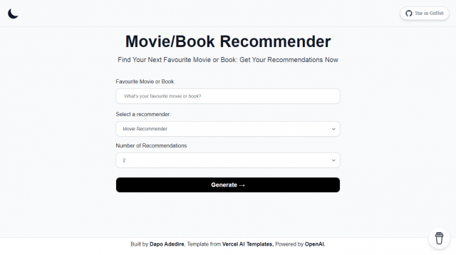 Movie & Book Recommender