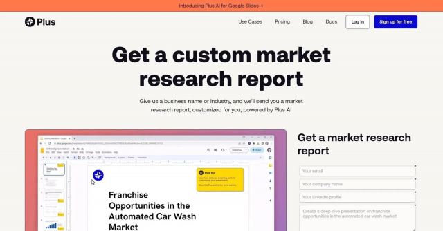Plus AI for Market Research