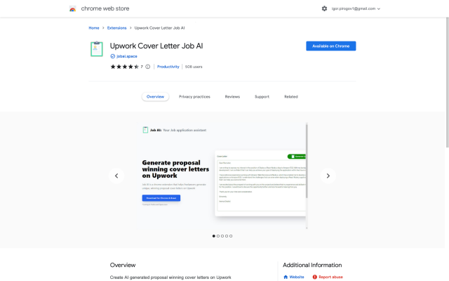 Upwork Cover Letter Job AI