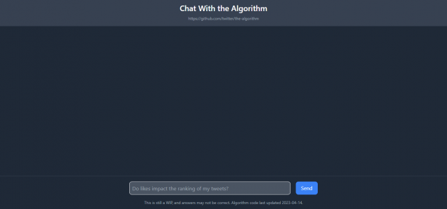 Chat With Twitter Algorithm