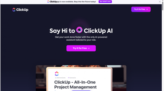 ClickUp AI Writing Assistant