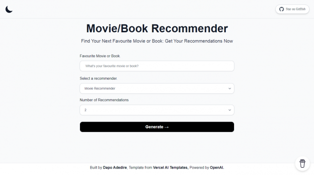 Movie & Book Recommender