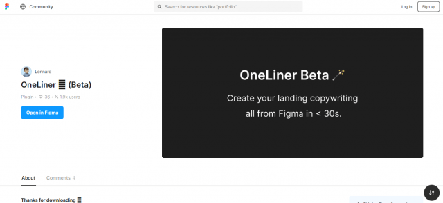 OneLiner (For Figma)