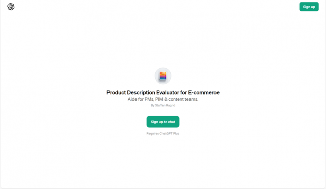 Product Description Evaluator for E-commerce