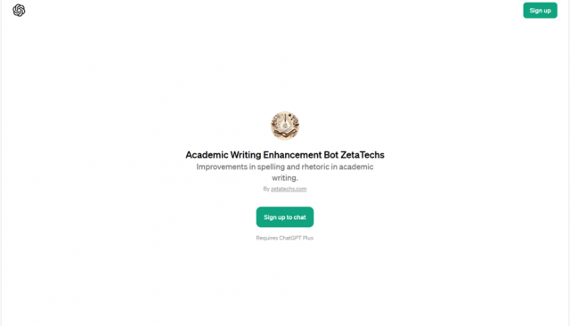 Academic Writing Enhancement Bot ZetaTechs