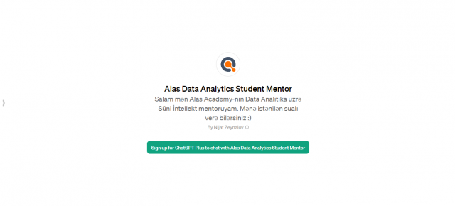 Alas Data Analytics Student Mentor