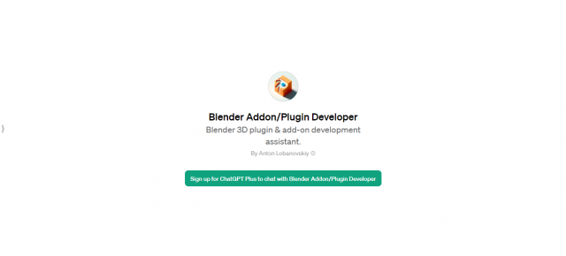 Blender Addon/Plugin Developer GPT