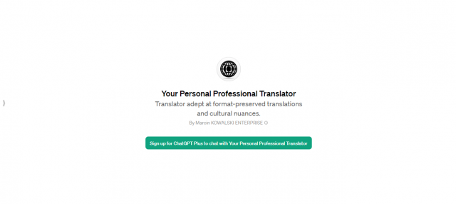 Your Personal Professional Translator