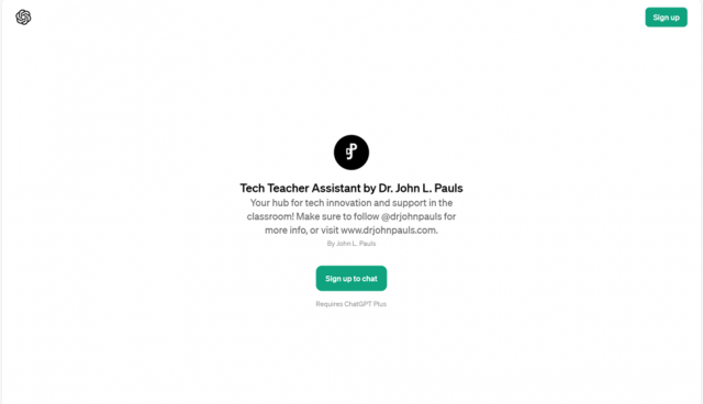 Tech Teacher Assistant by Dr. John L. Pauls