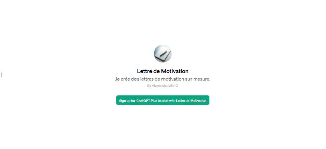 Lettre de Motivation