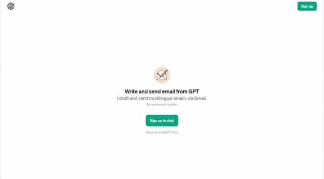 Write and send email from GPT