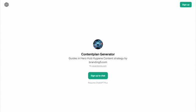 Contentplan Generator