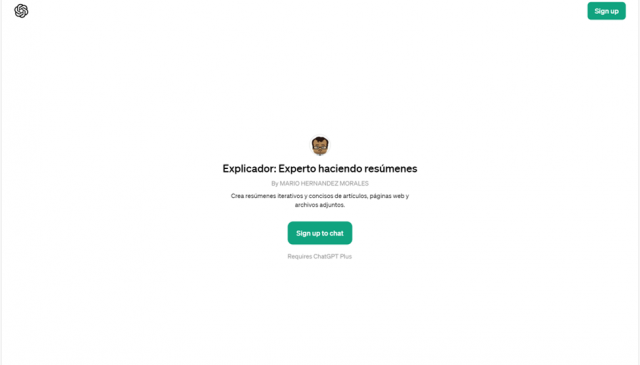 Explicador: Experto haciendo resmenes