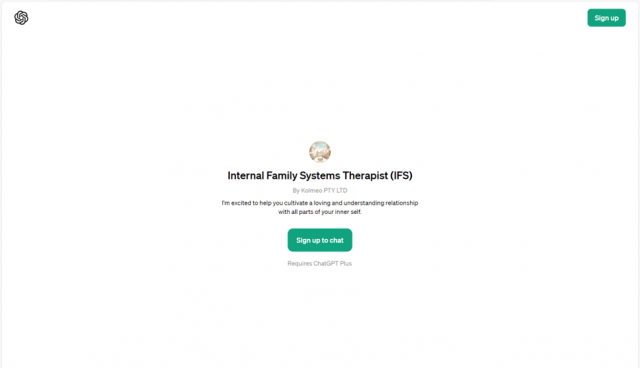 Internal Family Systems Therapist GPT