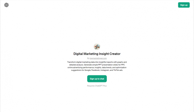 Digital Marketing Insight Creator