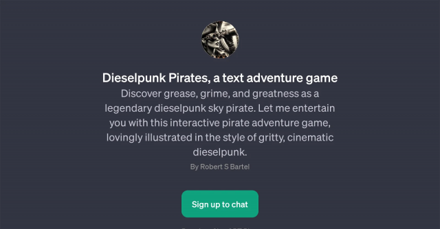 Dieselpunk Pirates, a text adventure game