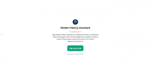 Modern Next.js Assistant