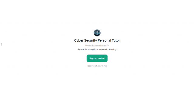 Cyber Security Personal Tutor