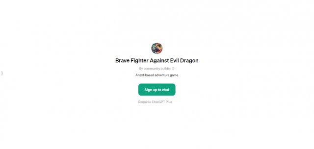 Brave Fighter Against Evil Dragon